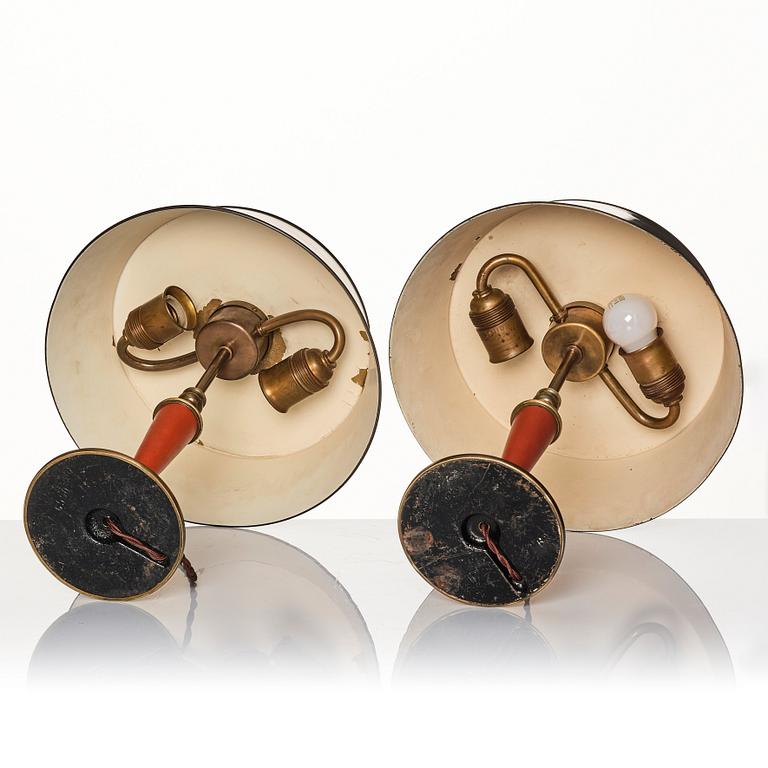 Erik Tidstrand, a pair of table lamps, model "26550", Nordiska Kompaniet, 1920s.