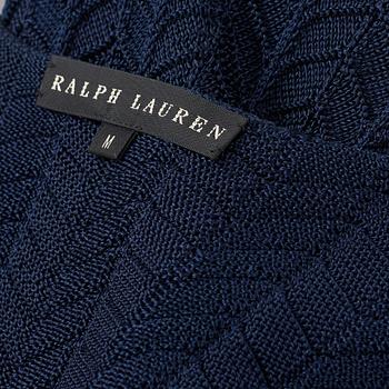 A knitten dress with long cardigan by Ralph Lauren.