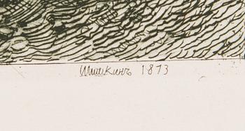 IVAN IVANOVITCH SHISHKIN, etsning, signerad och daterad 1873 i plåten.