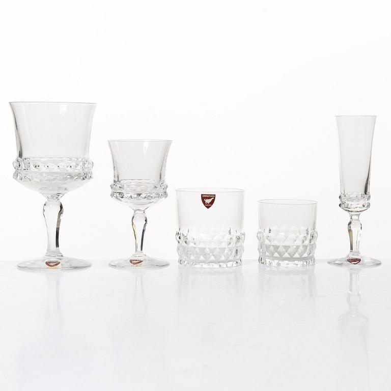 Göran Wärff, A 50 pieces glass service, "Prince", Kosta Boda, late 20th century.