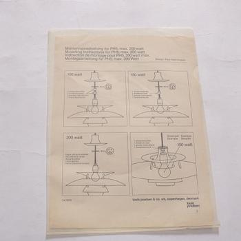 Poul Henningsen, a 'PH 5' ceiling lamp, Louis Poulsen, Denmark.