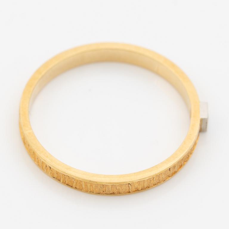 Lapponia, ring 18K gold set with an eight-cut diamond, Finland 1976.