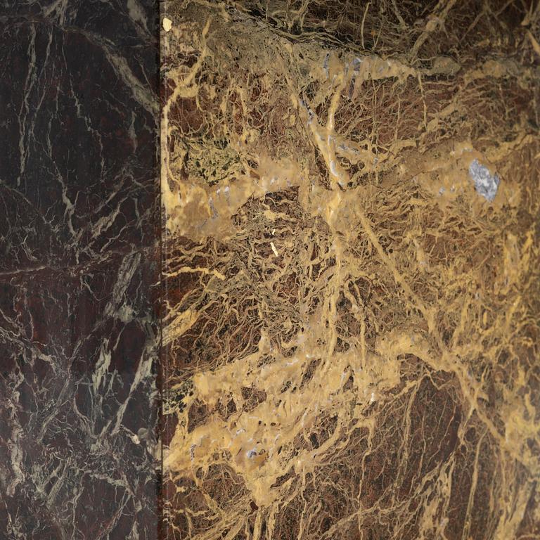 A stone coffee table, late 20th Century.