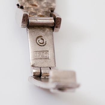 ARMBANDSUR, 18K vitguld och diamanter, Certina. Total vikt inklusive urhus ca 33 g.