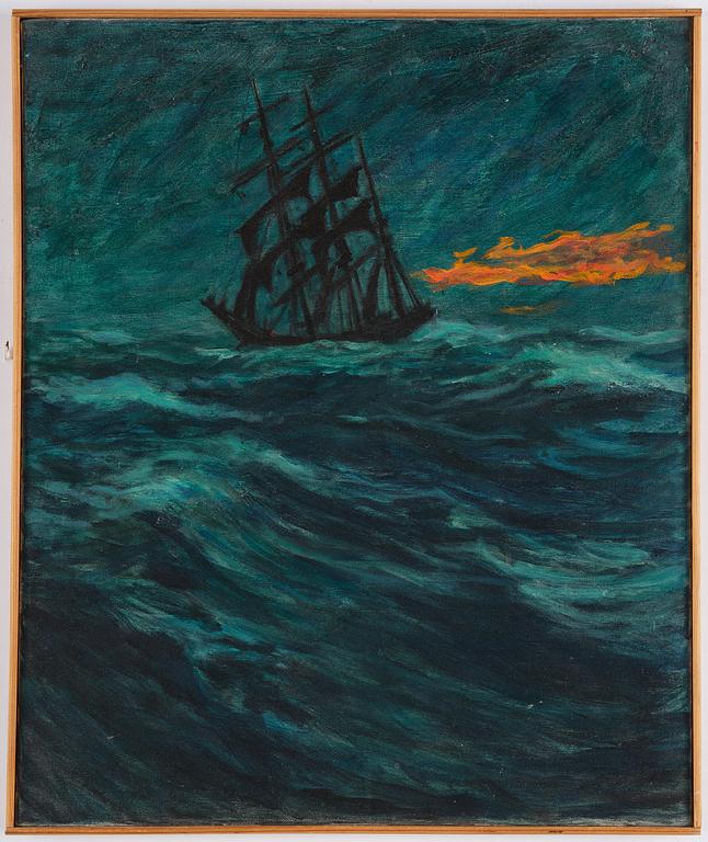 Gösta Werner, Stormy sea.