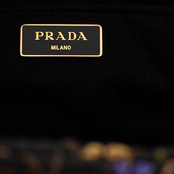 Prada, a embroidered silk 'Broccato patch' bag.