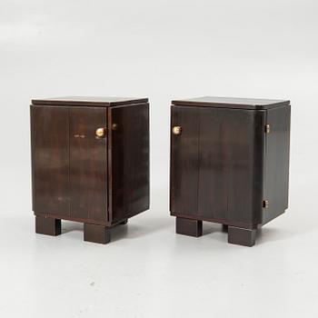 Bedside tables, a pair, 20th century.