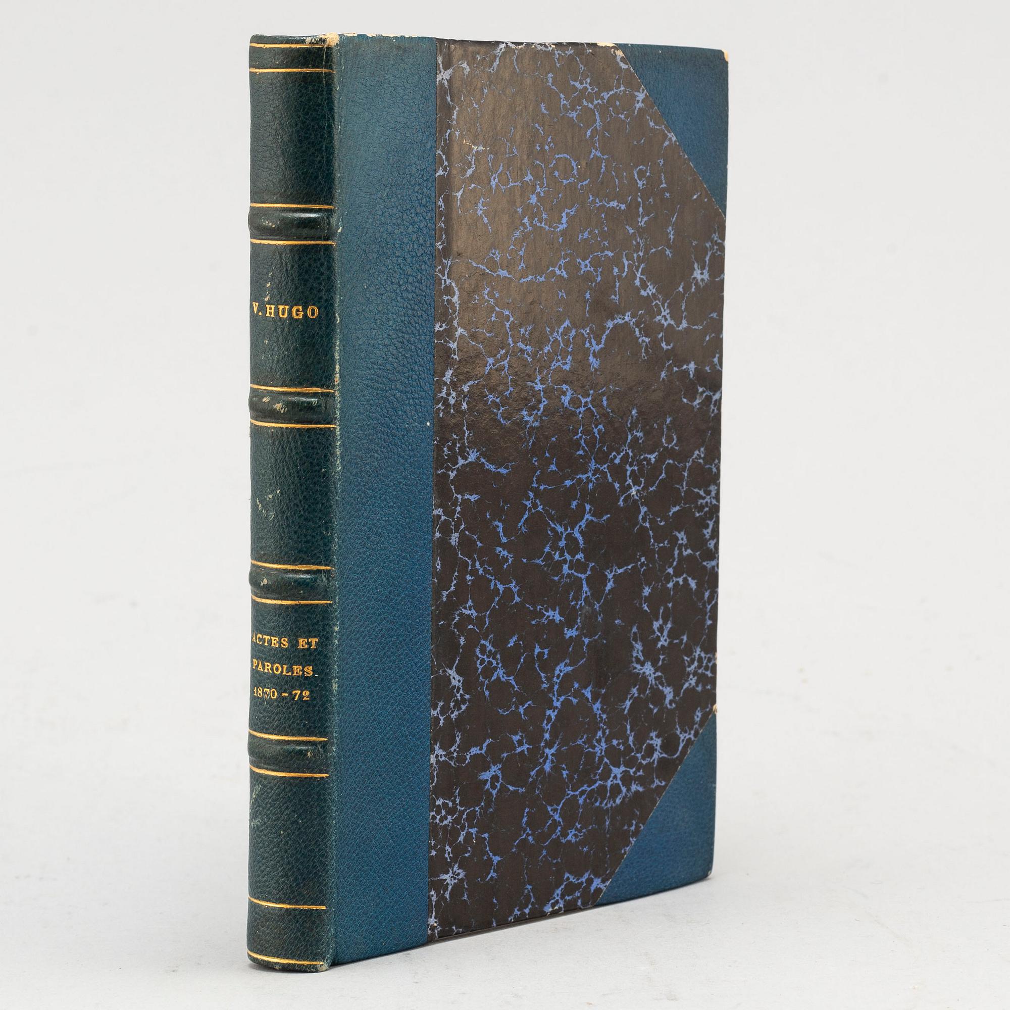 BOOK, Inscribed by Victor Hugo to a close friend.