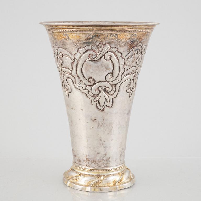 Jöns Granbom, bägare, silver, Stockholm 1780.