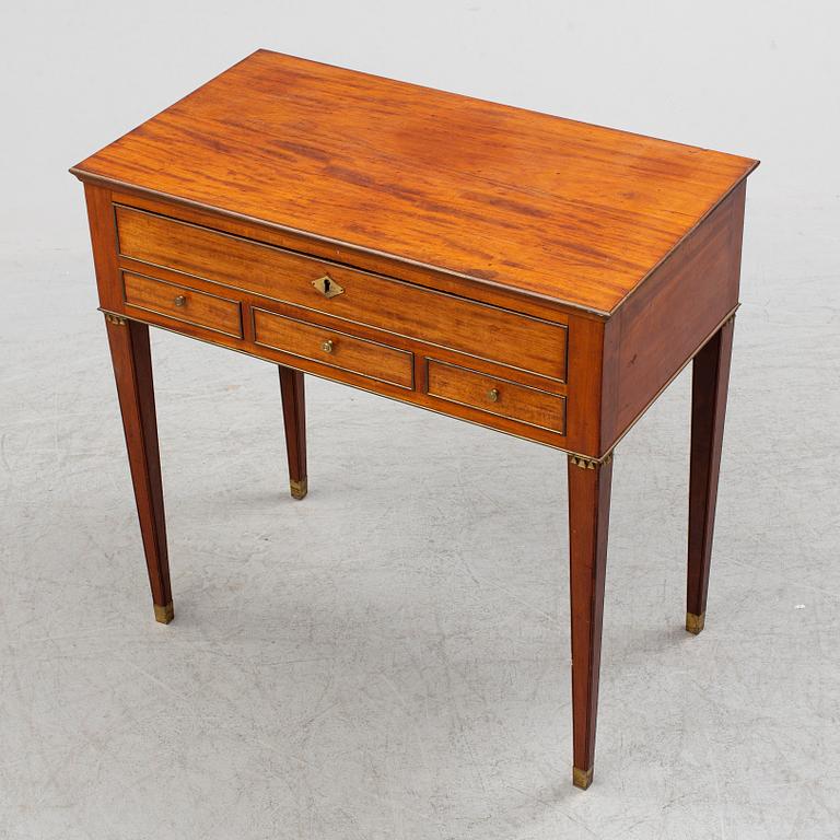 A Swedish late gustavian sewing table, late 18th century.
