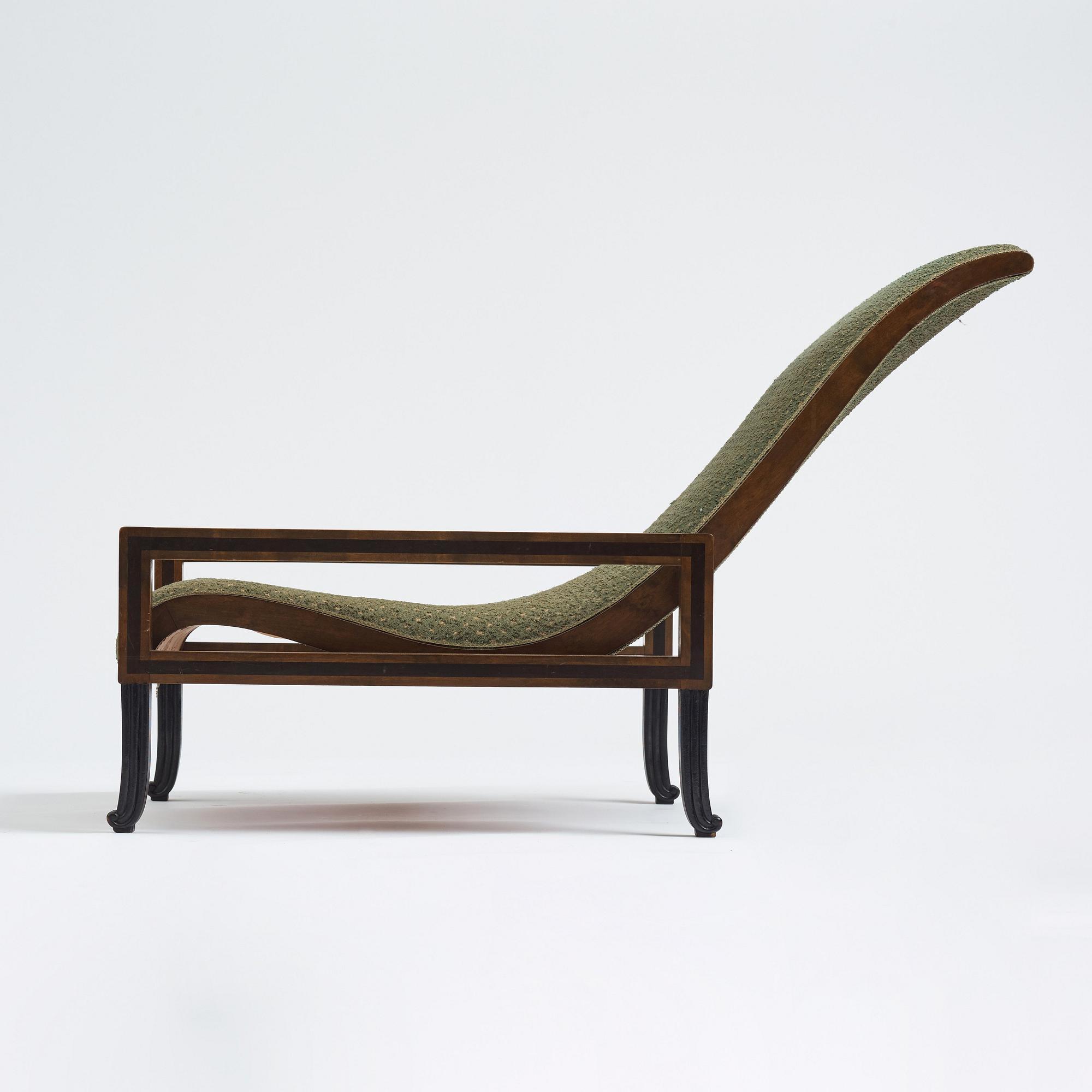 Carl Hörvik, a pair of mahogany-stained birch lounge chairs, Swedish Grace 1920s.