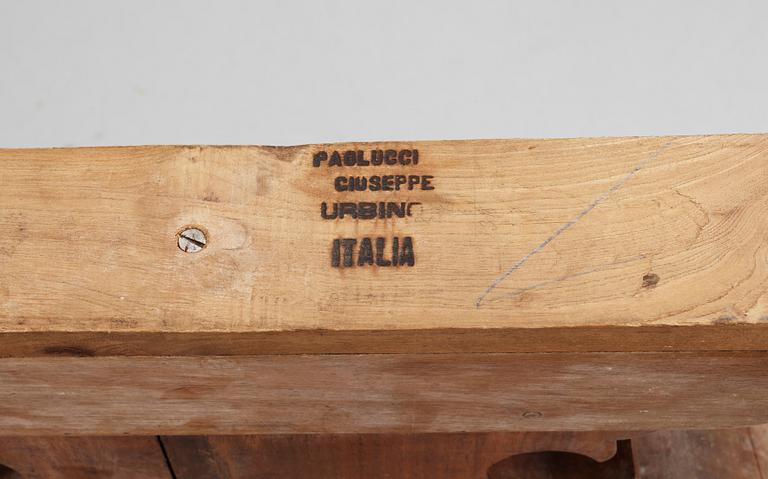 BIBLIOTEKSBORD, barockstil, märkt Giuseppe Paolucci, Urbino, Italien. 1900-talets första hälft.