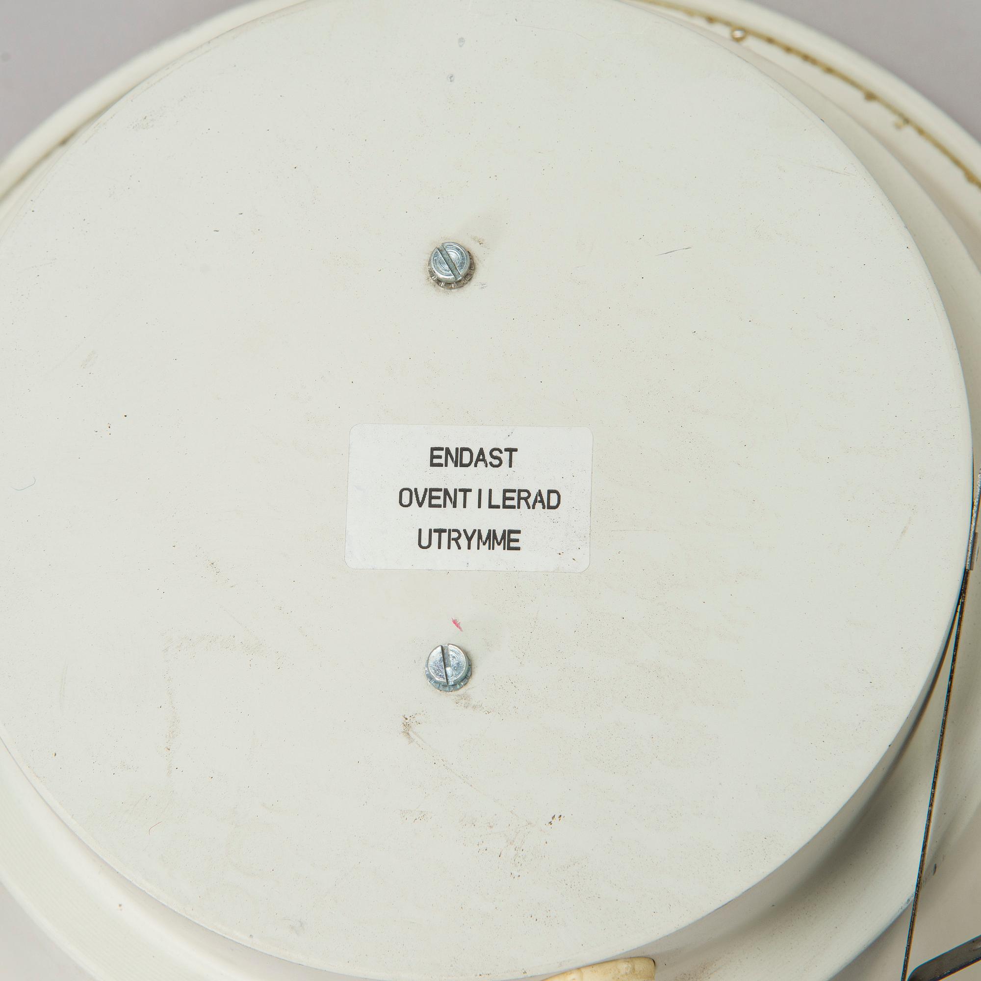 Arne Jacobsen, A pair of 'Munkegaard' ceiling lights for Louis Poulsen, Denmark.