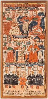 A swedish folk art painting early 19th Century.