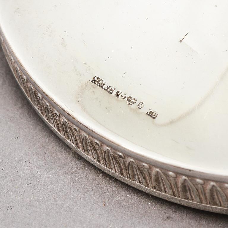 LJUSSTAKAR, ett par, silver, K & E.C, Göteborg, 1957.