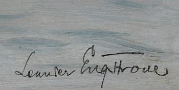 LEANDER ENGSTRÖM, olja på pannå, sign.