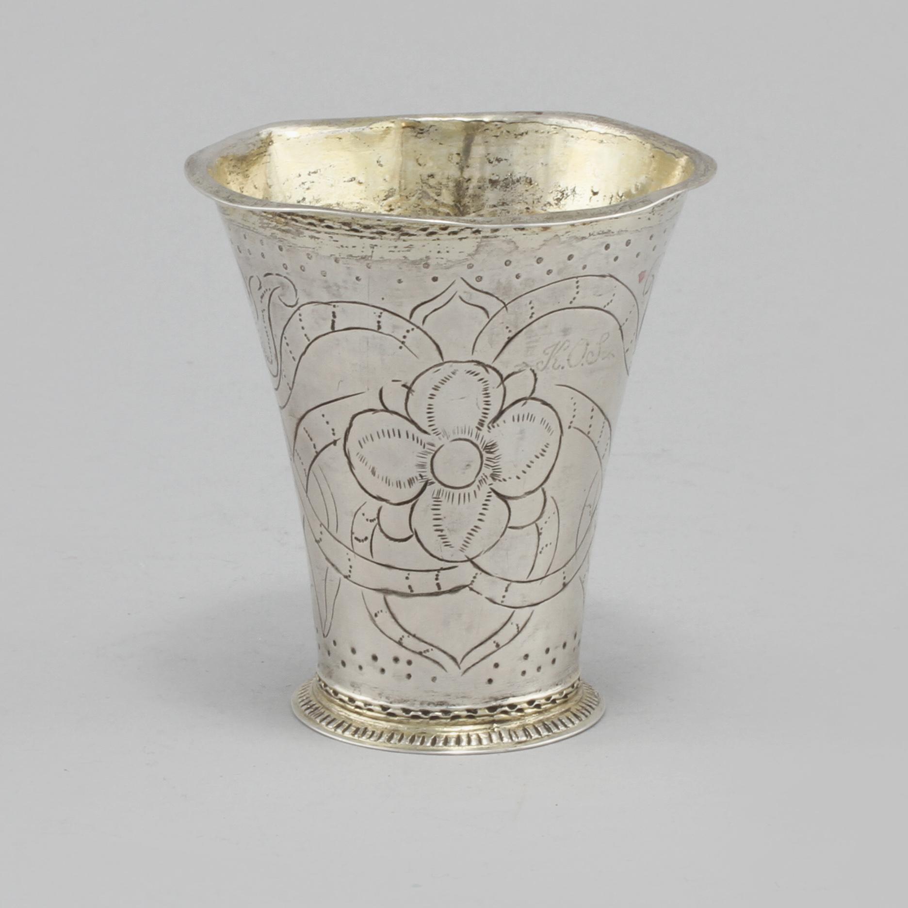 BÄGARE, silver, Göteborg, 1768, vikt 45 g.