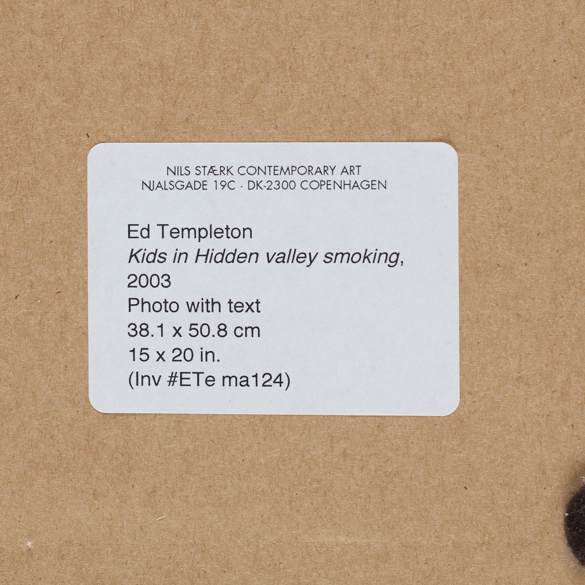Ed Templeton, fotografi med text 2003.