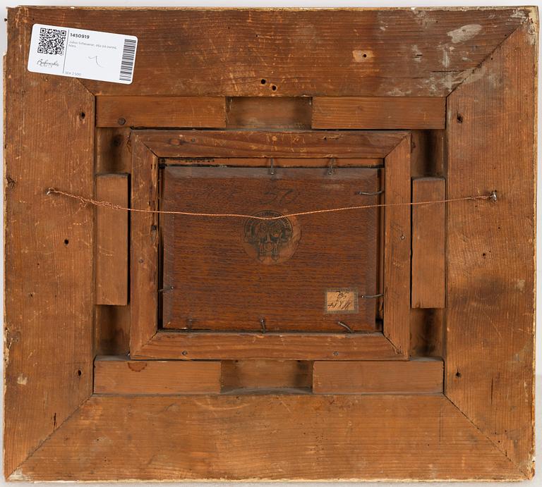 Julius Scheuerer, olja på pannå, signerad.