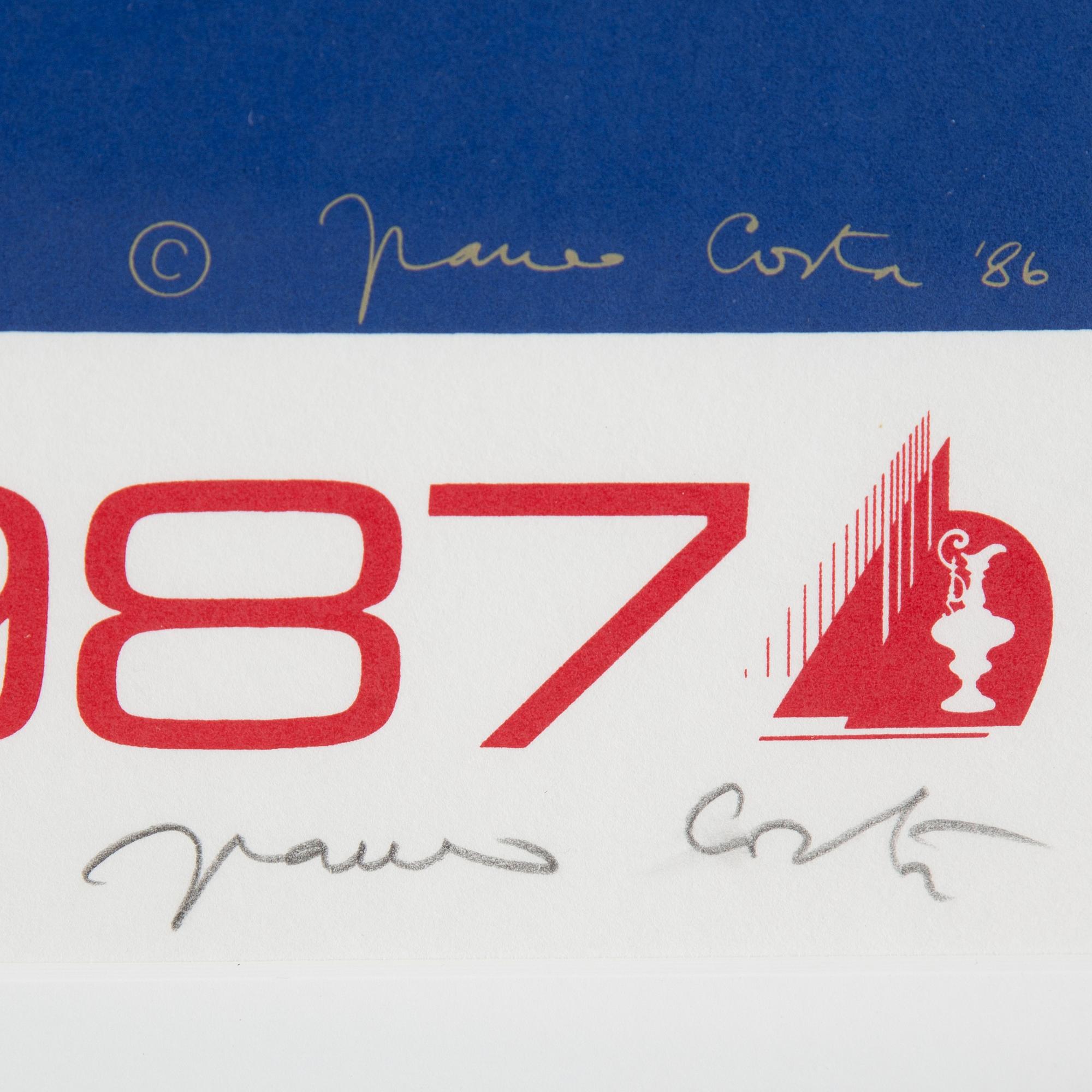 Franco Costa, silkscreen in colours, signed HC.