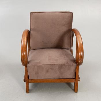 A pair of Art deco easy chairs.