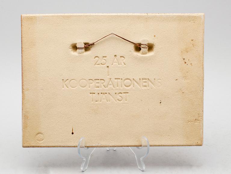 VÄGGPLATTA, keramik, Stig Lindberg, Gustavsberg.