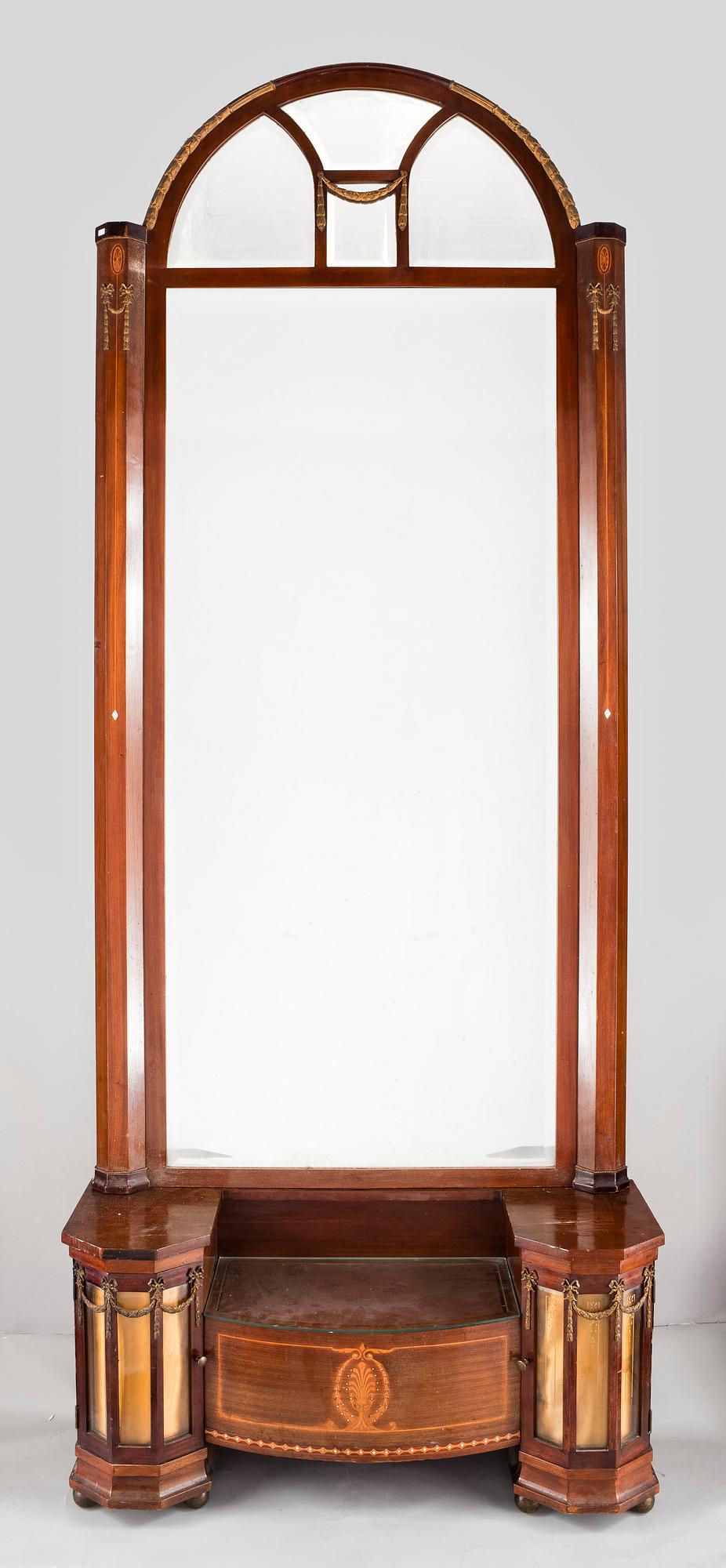 SPEGEL med konsolbord, empirestil, tidigt 1900-tal.