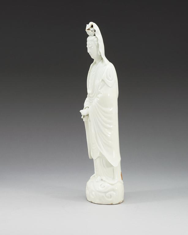 GUANYIN, blanc de chine. Qing dynastin (1644-1912).