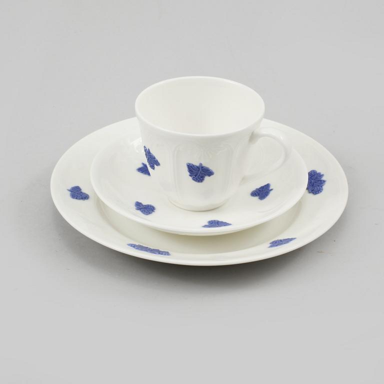 KAFFESERVIS, 40 delar, porslin, "Blå Blom", Gustavsberg, 1900-talets andra hälft.
