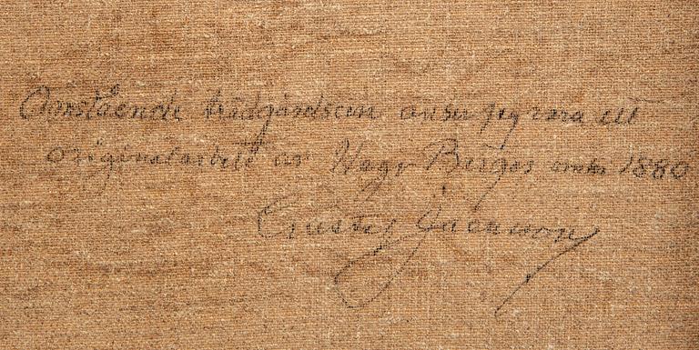 Hugo Birger, tillskriven, Trädgård med vilande kivnnor.