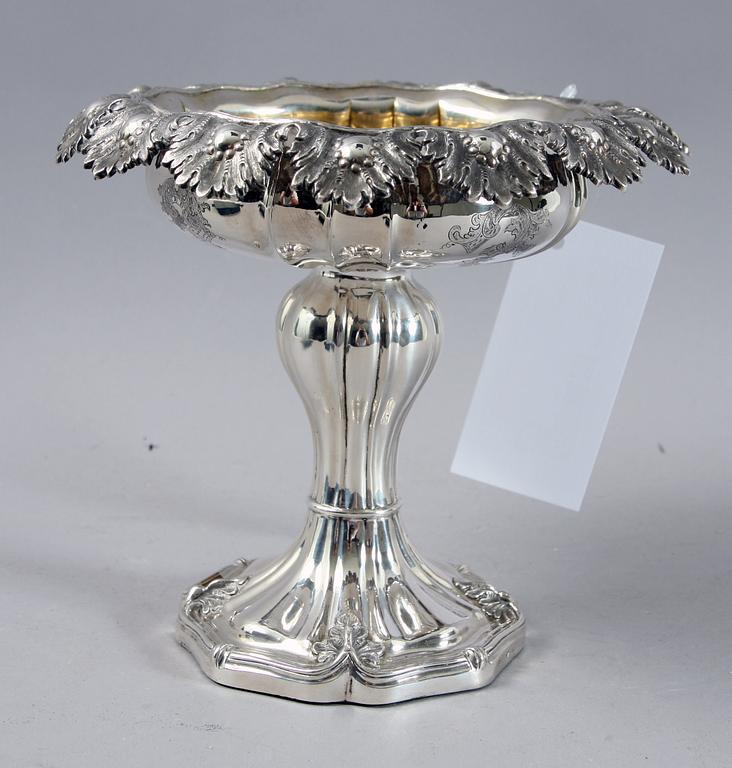 UPPSATSSKÅL, silver, Gustaf Dahlgren, Malmö 1851.