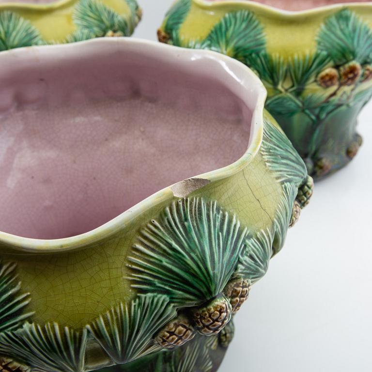 Outer covers 3 pcs Jugend, Rörstrand early 20th century stoneware.