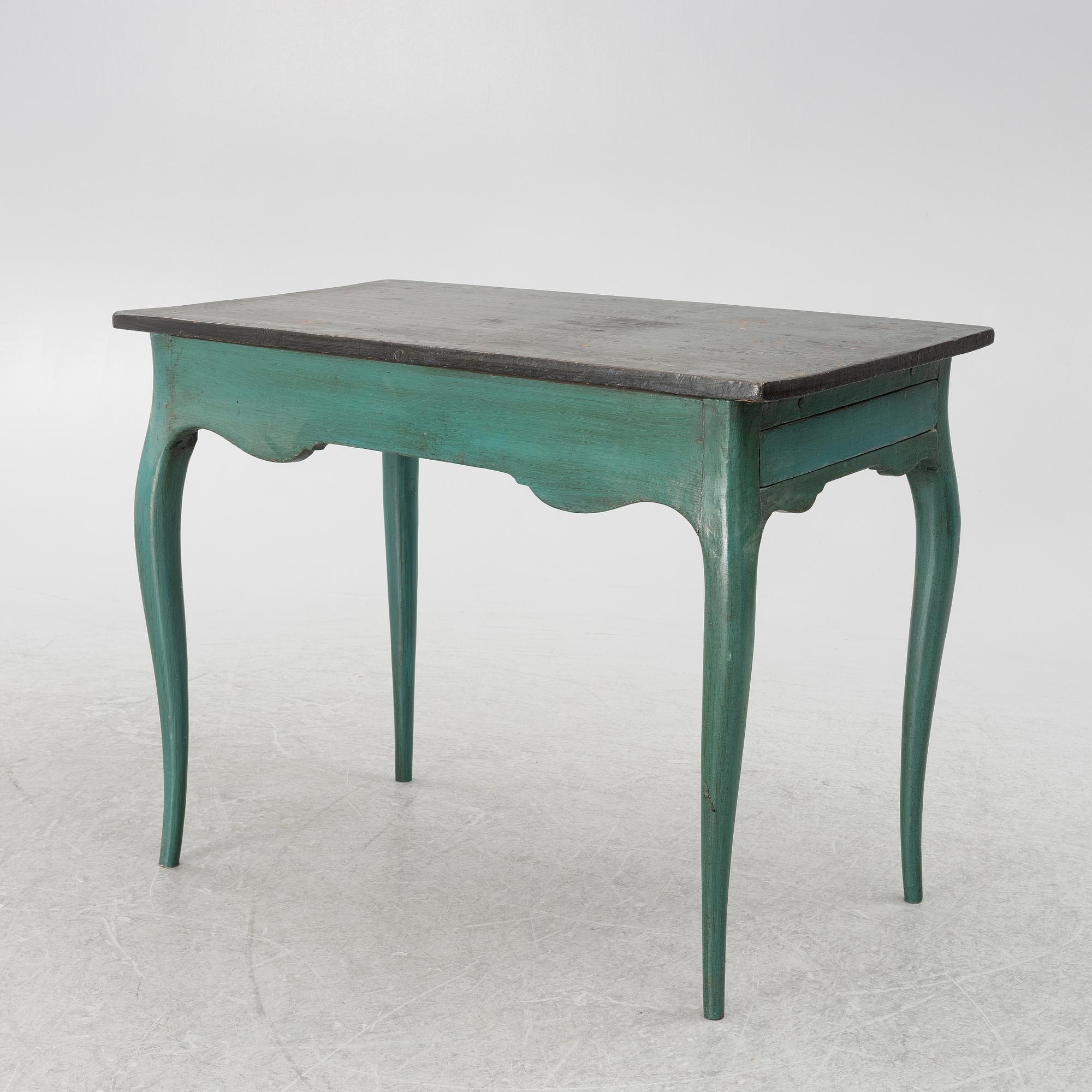 A Swedish Rococo table, late 18th century.