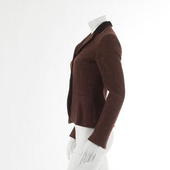 RALPH LAUREN, a brown wool- and cashmere blend jacket, size US 4.