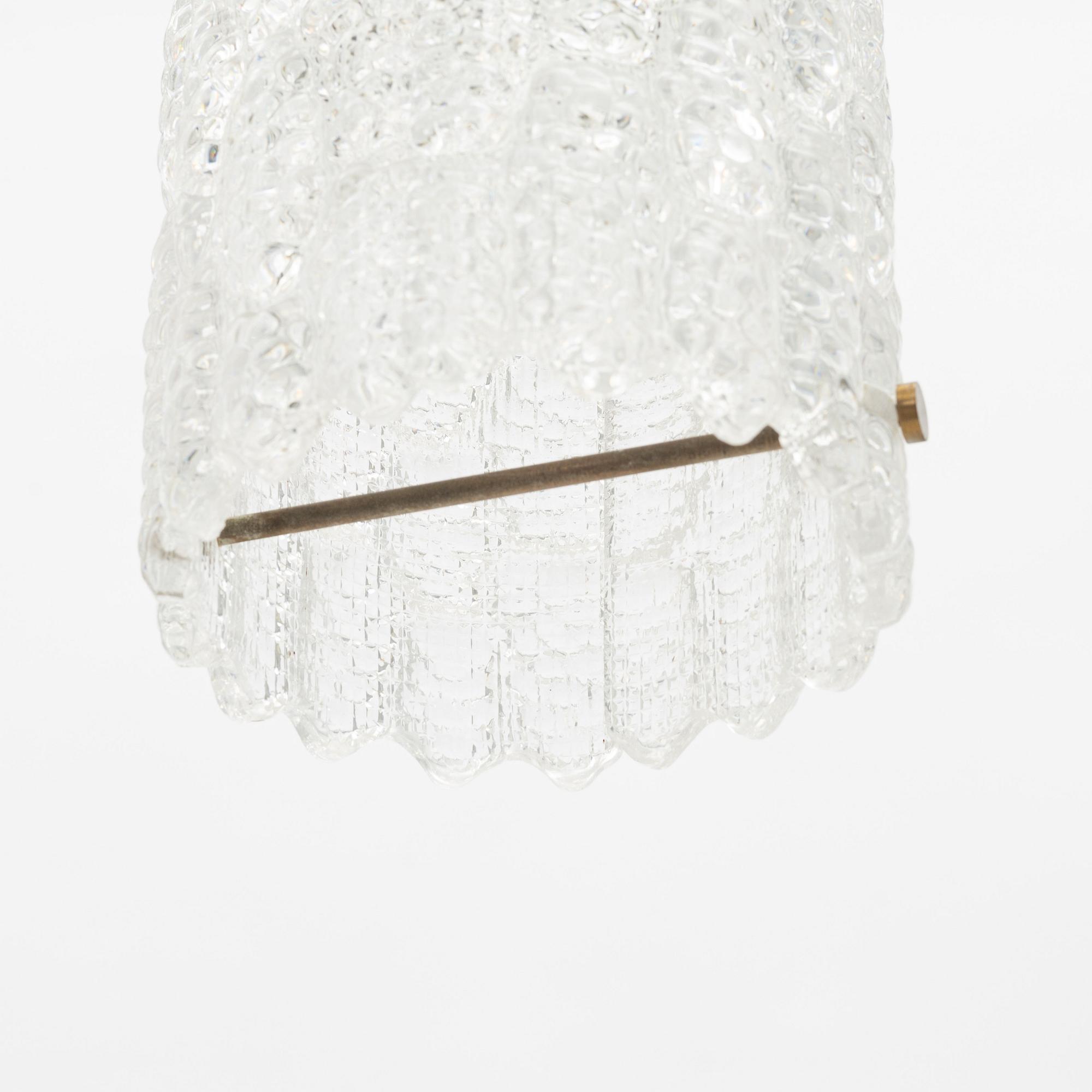 Carl Fagerlund, taklampor, 4 st, Orrefors, 1900-talets andra hälft.