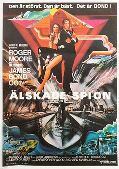A Swedish movie poster James Bond "Älskade spion" (The spy who loved me) 1977.