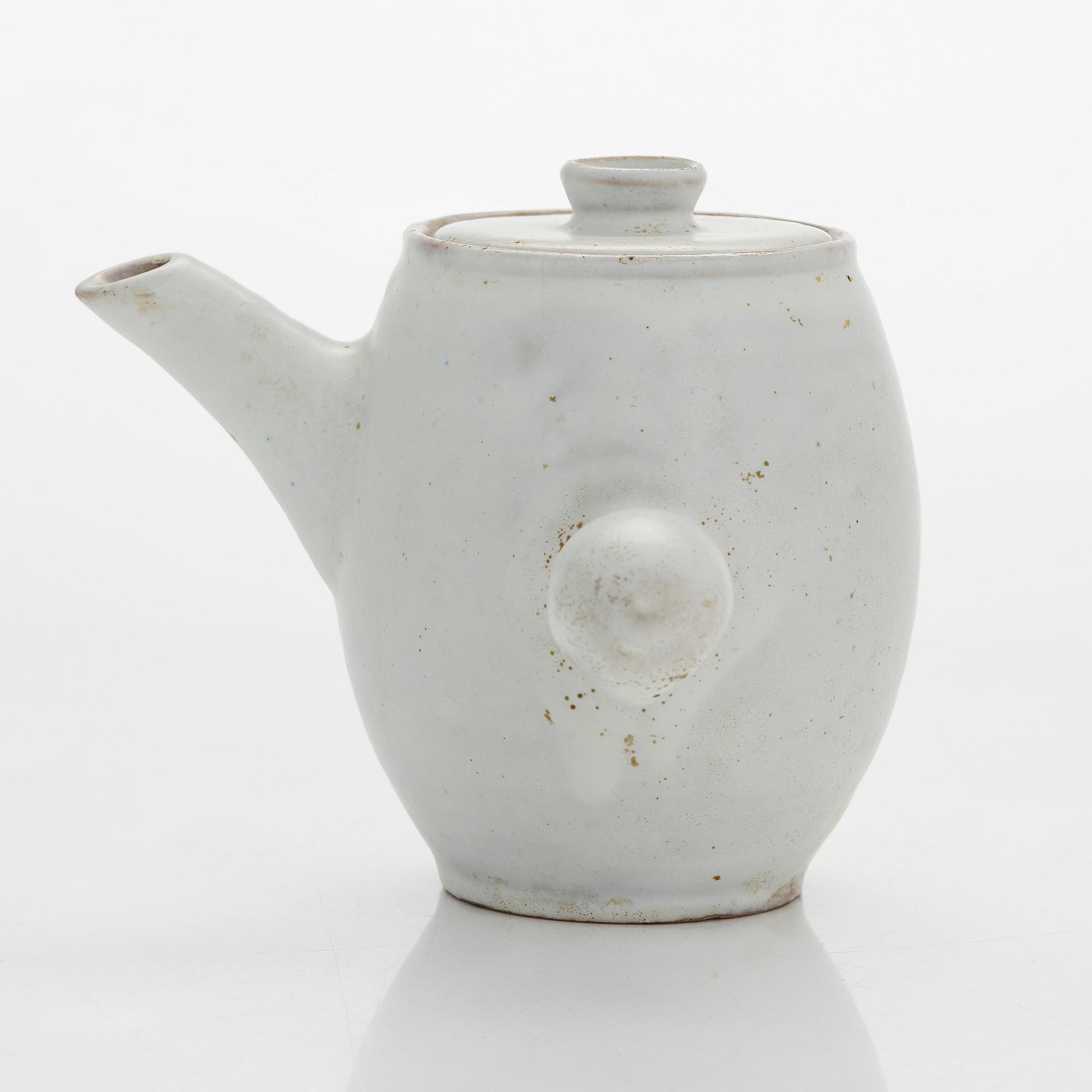 Marita Lybeck, a ceramic jug, signed ML.