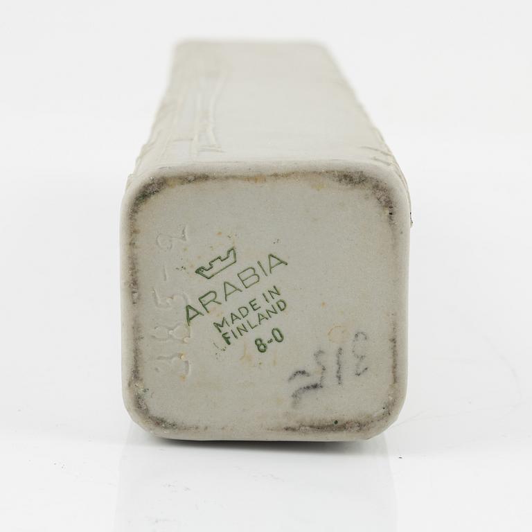 Karl Heinz Schultz-Köln, vas, samt relief, stengods, Arabia, Finland.