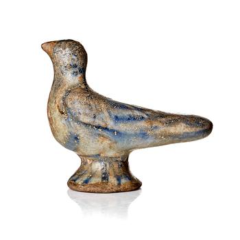 337. A blue and white glazed ceramic bird, probably Kashan, Persia (Iran) 12th /13th century.