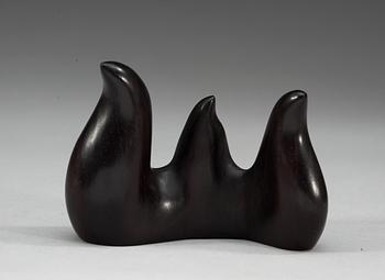 A Zitan wood brush rest, presumably late Qing dynasty.