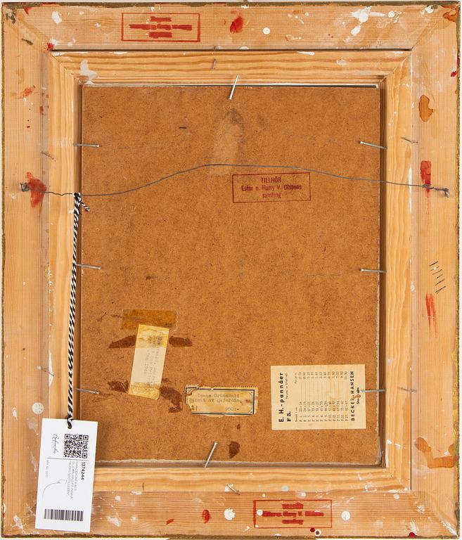 Isaac Grünewald, olja på pannå, signerad.