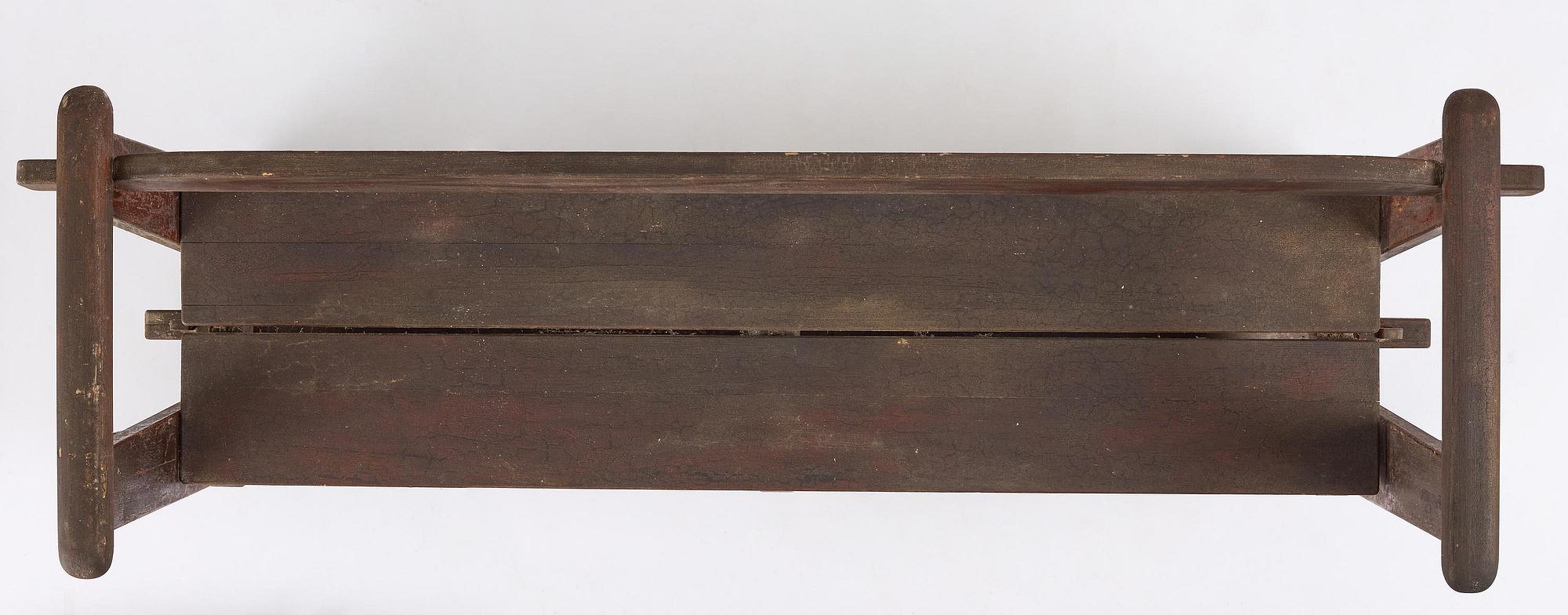 Axel Einar Hjorth, a stained pine "Skoga" sofa, Nordiska Kompaniet, Sweden, 1930s.