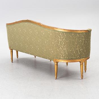 A Gustavian style sofa, 19th century.