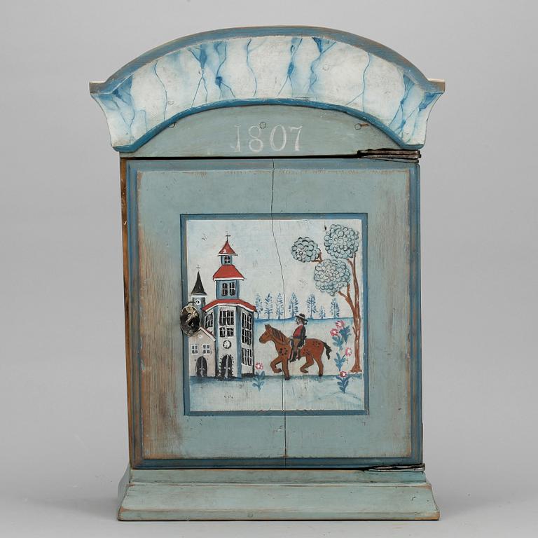 VÄGGHÄNGSKÅP, allmoge, 1800-tal.