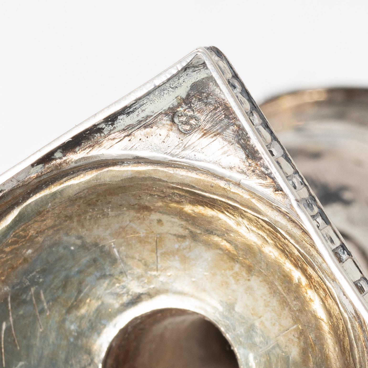 Three Swedish silver cups, 19th century.