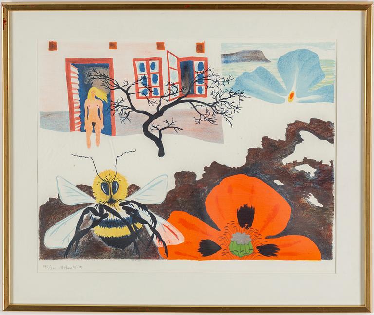 MONA HUSS WALIN, lithograph in colours, signed, dated -70 and numbered 175/260.