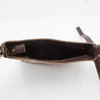 Gucci, axelremsväska Horsebit Canvas Sherry Line.