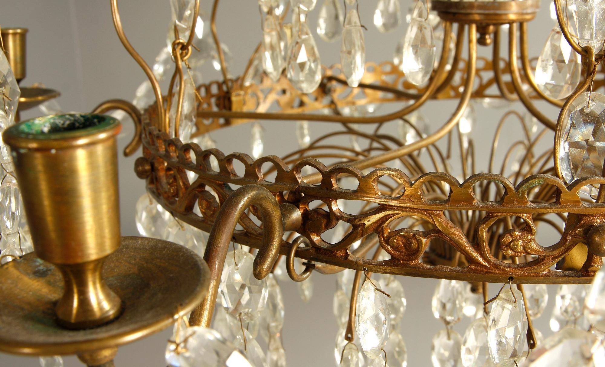 LJUSKRONA, gustaviansk stil, sk Hagamodell, 1900-talets början. H 78.