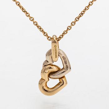 Cartier, halsband,  18K guld med hänge i form av två hjärtan.