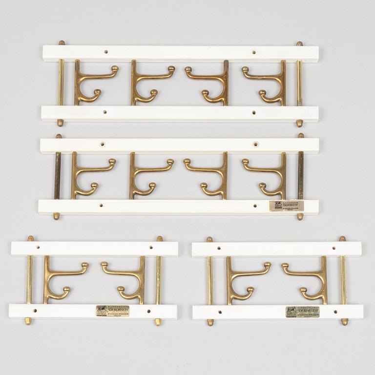 Two pairs of 'Dekorativ' coat hangers, Skoglunds metallgjuteri, Anderstorp, 1950s/60s.